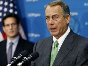 Chủ tịch Hạ viện Hoa Kỳ John Boehner (phải). (Nguồn: AFP/TTXVN)