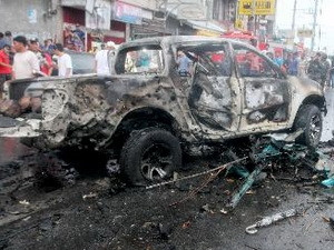 Hiện trường một vụ đánh bom ở Cotobato. (Nguồn: AFP/TTXVN)