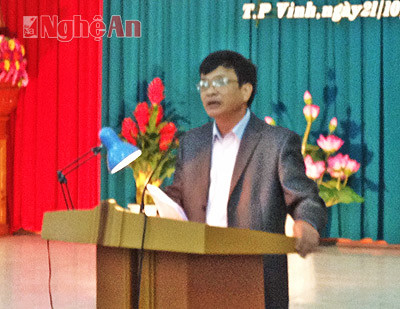 Đồng chí Tô Hồng Hải phát biểu tại hội nghị
