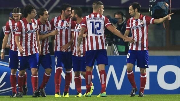 Atletico đặt 1 chân vào vòng knock-out. (Nguồn: AFP/Getty Images)