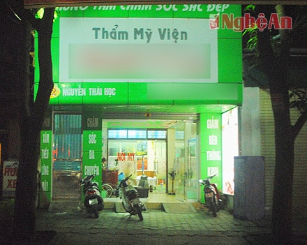 Một thẩm mỹ viện trên đường Nguyễn Thái Học.