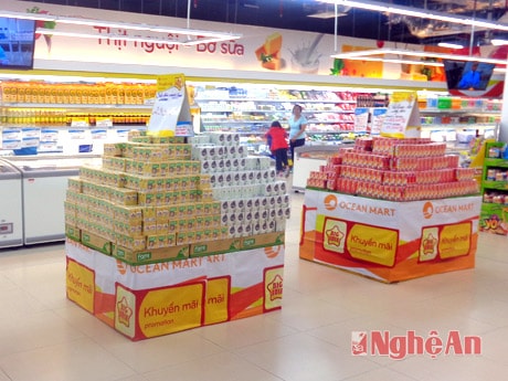 Siêu thị Ocean Mart chỉ cung ứng sản phẩm sữa đậu nành có thương hiệu và uy tín