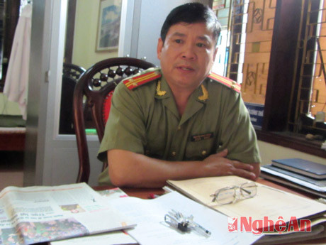 Trung tá Nguyễn Công Thắng - Đội trưởng đội an ninh công an tp Vinh
