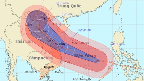 Đường đi của bão số 14