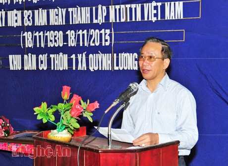 Đồng chí Trần Hồng Châu phát biểu tại ngày hội