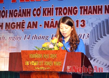 Đồng chí Nguyễn Lương Hồng - Phó Bí thư Tỉnh đoàn, Trưởng ban tổ chức giải báo cáo tổng kết hội thi