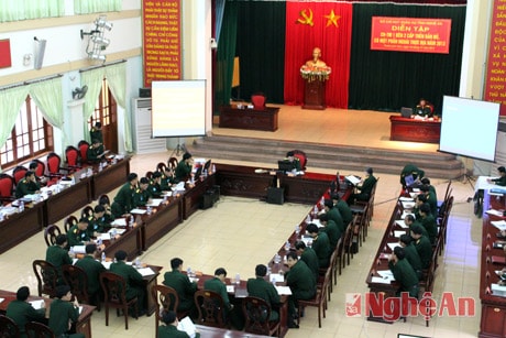 Quang cảnh khai mạc diễn tập