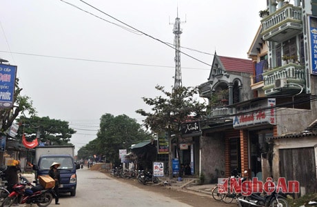 Trục đường chính ở xã Sơn Hải (Quỳnh Lưu).