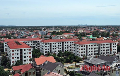 Khu chung cư cao tầng Nguyễn Sỹ Sách (TP.Vinh). Ảnh: H.V