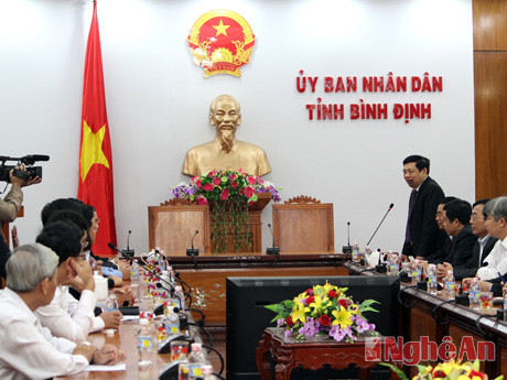 Toàn cảnh buổi làm việc với UBND tỉnh Bình Định