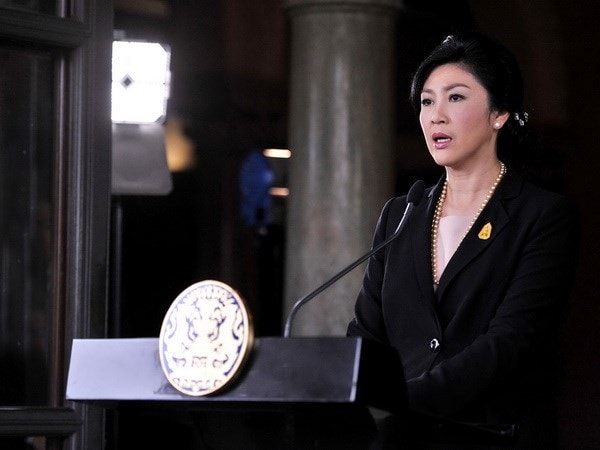 Thủ tướng Thái Lan Yingluck Shinawatra trong cuộc họp báo tại Bangkok ngày 28/11. (Nguồn: AFP/TTXVN)