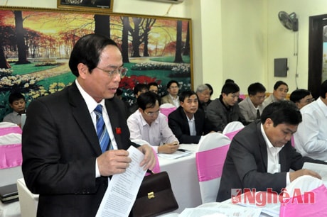 Đại biểu Nguyễn Quang Trạch phát biểu tại phiên thảo luận 
