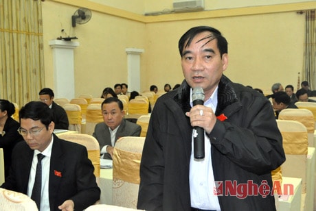 Đại biểu Hoàng Viết Đường giải trình các vấn đề đại biểu quan tâm.