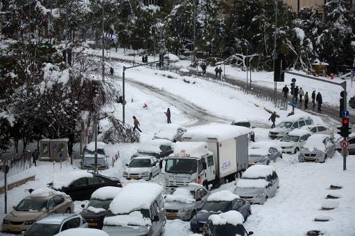 Đường vào Jerusalem ngày 13/12. Ảnh: AFP
