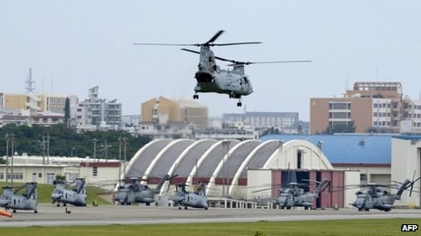 Căn cứ quân sự của Mỹ trên đảo Okinawa.