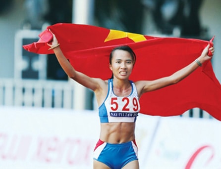 Phạm Thị Bình (HCV marathon nữ) góp phần giúp đoàn TTVN hoàn thành chỉ tiêu ở SEA Games