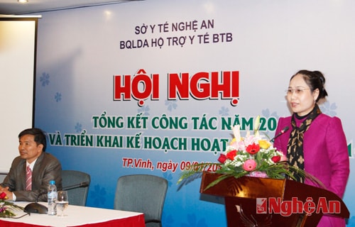Đc Đinh Thị Lệ Thanh - UVBTV tỉnh ủy - PCT UBND tỉnh phát biểu tại hội nghị tổng kết