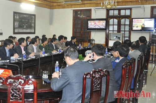  Toàn cảnh giao ban trực tuyến tại đầu cầu Nghệ An