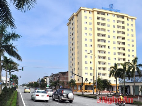Khu đô thị mới trên Đại lộ Lê Nin – TP. Vinh. Ảnh: P.V