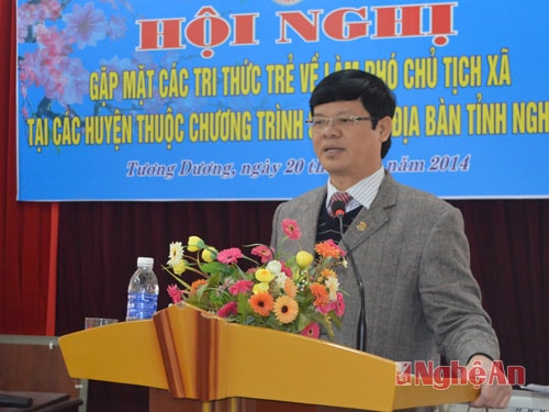 Đồng chí Lê Xuân Đại UVBTV Tỉnh ủy phát biểu tại hội nghị