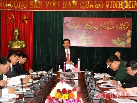 Đồng chí Hồ Đức Phớc phát biểu chỉ đạo các nhiệm vụ trọng tâm sau Tết Nguyên đán.