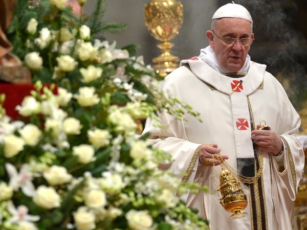 Giáo hoàng Francis trong lễ mừng Giáng sinh tại Tòa Thánh Vatican. (Nguồn: AFP/TTXVN)