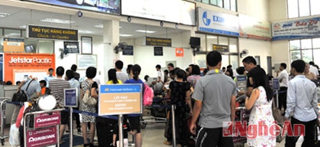 Phòng chờ tại Sân bay Vinh. Ảnh: Sỹ Minh