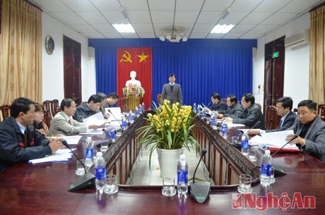 Đồng chí Lê Xuân Đại - Ủy viên BTV Tỉnh ủy, Phó Chủ tịch UBND tỉnh kết luận buổi làm việc