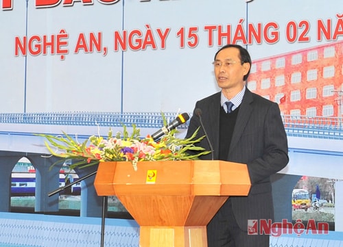 Thứ trưởng Bộ Giao thông vận tải Lê Đình Thơ phát biểu