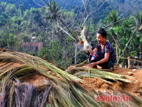 Người già trong bản cũng tham gia.