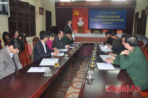 Toàn cảnh Lễ ký kết Quy chế hối hợp đảm bảo an ninh đối ngoại