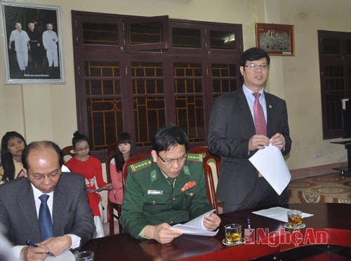 Đồng chí Lê Xuân Đại - Ủy viên BTV, Phó Chủ tịch UBND tỉnh phát biểu tại Lễ ký kết.