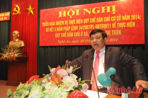 Đồng chí Nguyễn Xuân Đường kết luận tại hội nghị