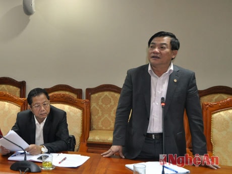 Đồng chí Võ Viết Thanh phát biểu tại hội nghị