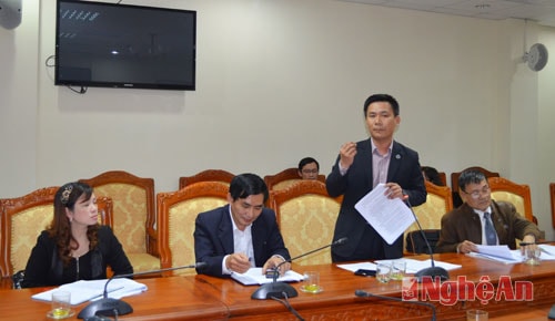 Luật sư Trọng Hải- Đoàn Luật sư tỉnh phát biểu ý kiến