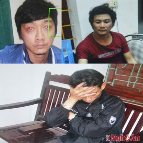 Các đối tượng trong vụ án ma túy bị bắt.