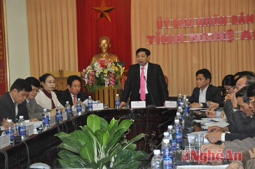 Đồng chí Nguyễn Xuân Đường kết luận tại buổi làm việc