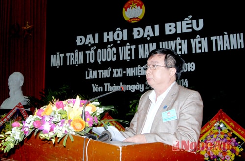 Lãnh đạo MTTQ tỉnh phát biểu