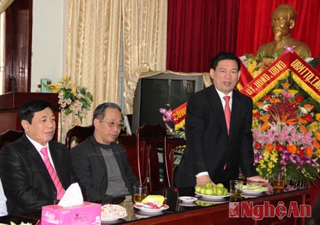 Đồng chí Hồ Đức Phớc - Bí thư Tỉnh ủy căn dặn một số vấn đề trong hoạt động đoàn với BTV Tỉnh đoàn