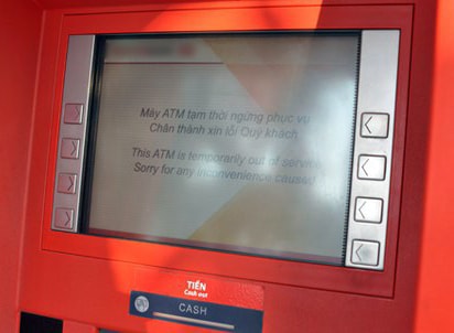 Một trong những thông báo của ATM khiến nhiều khách hàng khó chịu nhất khi giao dịch