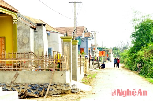 Một góc khu tái định cư vạn chài xã Đặng Sơn.
