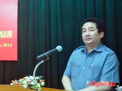 Đồng chí Thái Văn Hằng phát biểu tại Hội nghị.