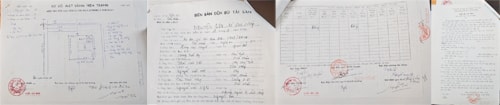 Biên bản xác nhận đền bù của Dự án PMU1 năm 1994 ở Diễn Châu.