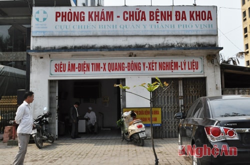 Phòng khám Cựu chiến binh quân y TP. Vinh, một trong những đơn vị nợ thuế dây dưa.