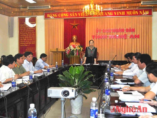 Đồng chí Đinh Thị Lệ Thanh phát biểu tại hội nghị