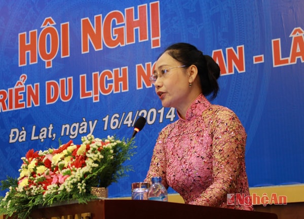 Đồng chí Đinh Thị Lệ Thanh, Phó Chủ tịch UBND tỉnh Nghệ An khẳng định, việc hợp tác khai thác tiềm năng du lịch sẽ tạo mối gắn kết giữa 2 tỉnh Nghệ An và Lâm Đồng