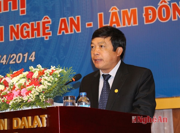 Đồng chí Đoàn Văn Việt - Phó Chủ tịch UBND Tỉnh Lâm Đồng phát biểu tại Hội nghị