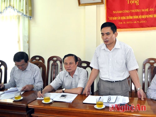 Đồng chí Trần Quốc Chung kết luận tại buổi làm việc.
