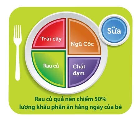 My Plate áp dụng cho trẻ trên 2 tuổi