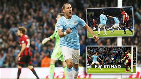 Zabaleta, Aguero và Demichelis ghi bàn giúp Man City tiếp tục bám đuổi Liverpool